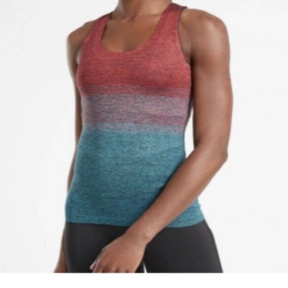 NWT Athleta Relay Tank Top Shirt Gradient Ombre Multi Red Blue Size XS - Picture 14 of 16